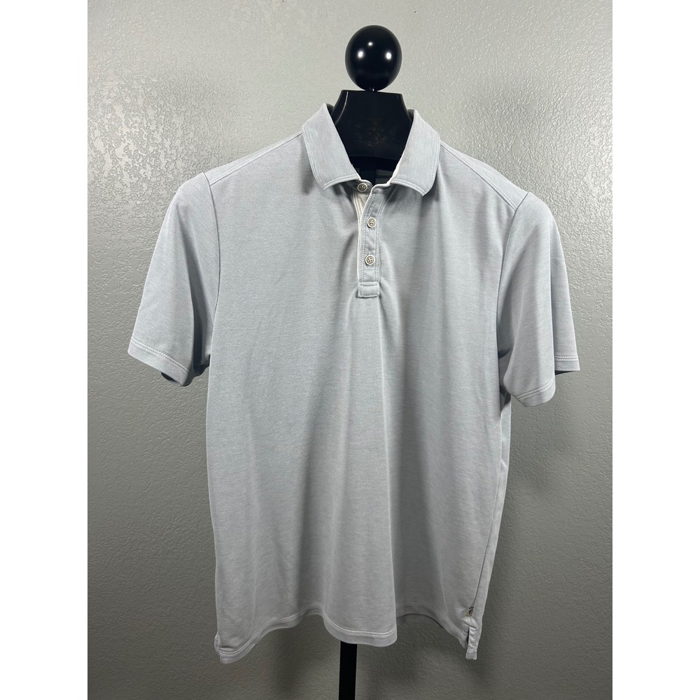 Tommy Bahama Mens Short Sleeve Pique Polo Shirt Light Grey Size M